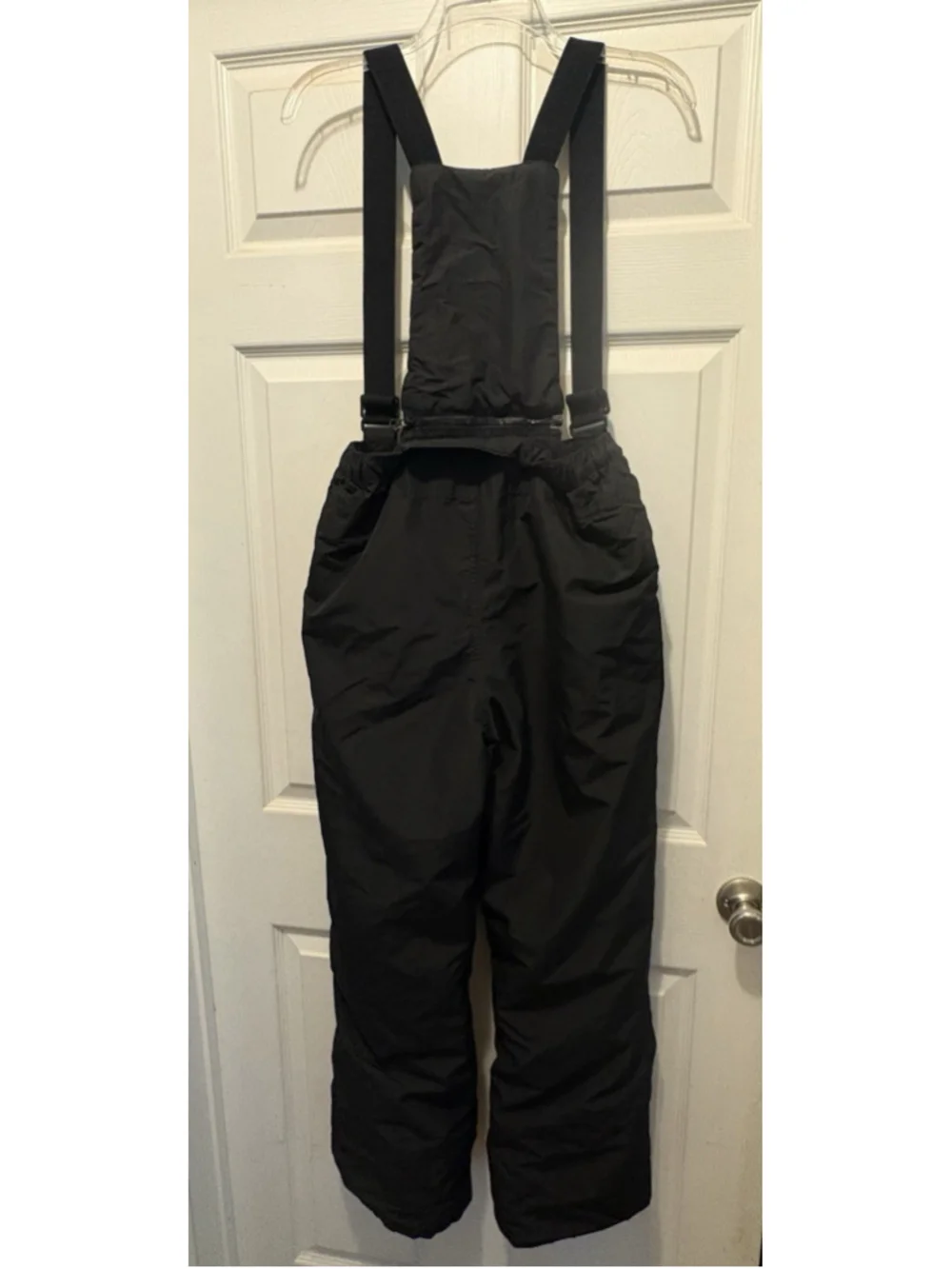 Children’s Place Black Fleece-Lined Snow Pants Bibs size 16 Boys Girls